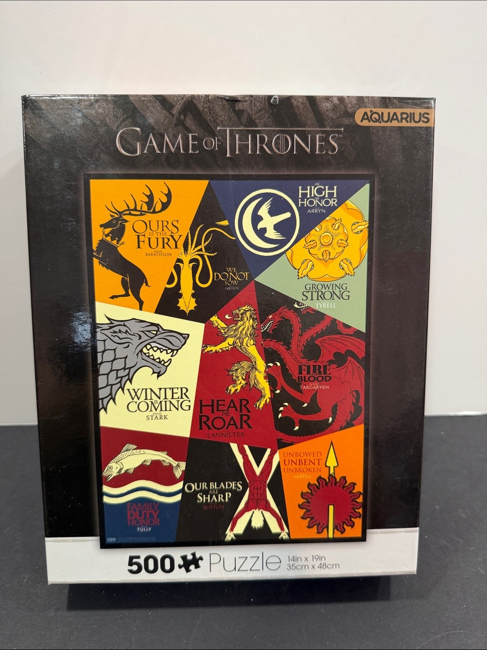 AQUARIUS Games of Thrones Mottos 🔴2/$20🔴500 Piece Jigsaw Puzzle